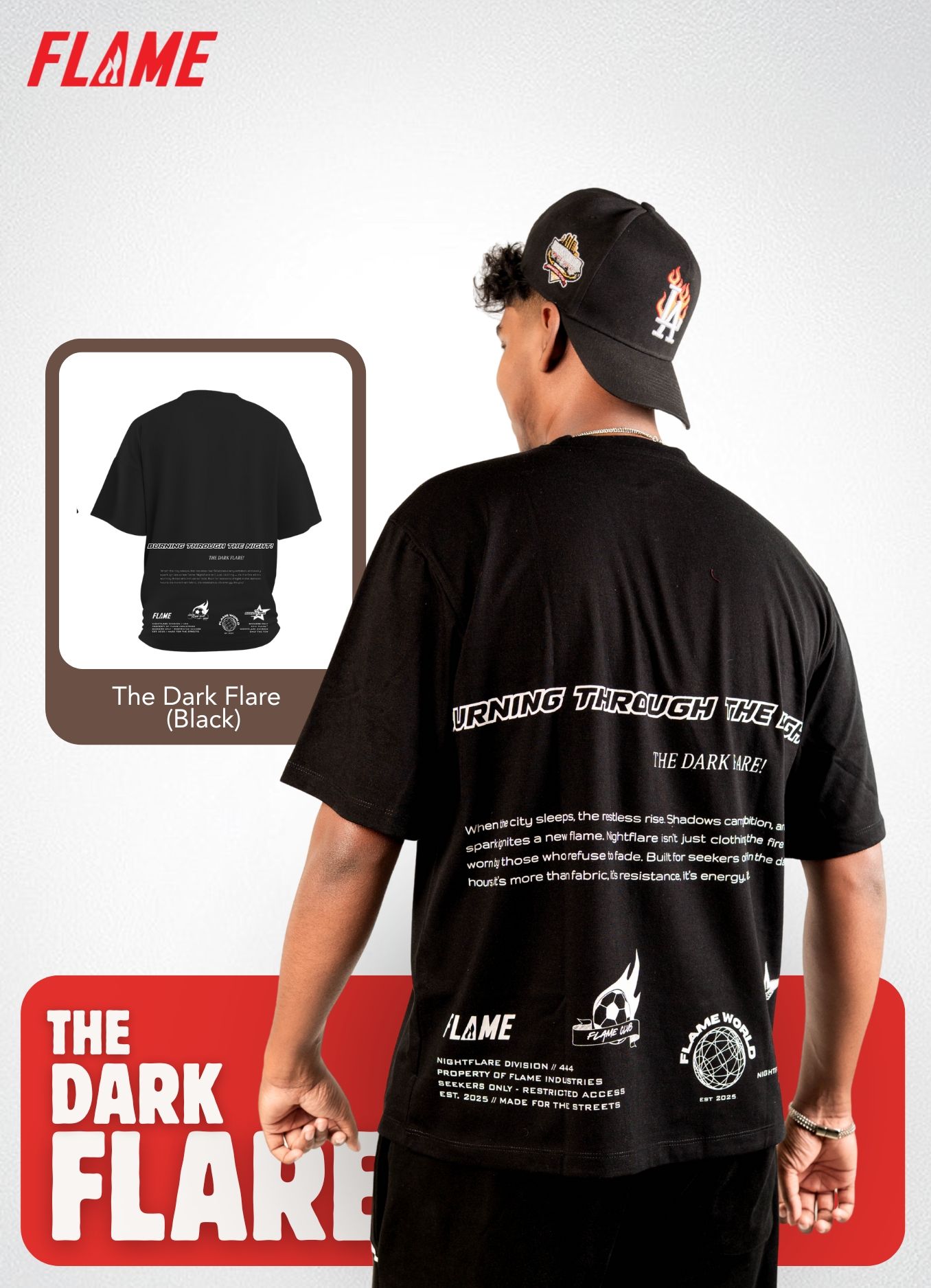 Dark Flare Black Tee